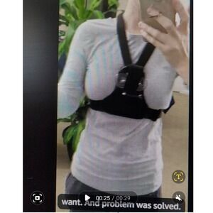 Action Mount Chest Harness Smartphone Adapter Unisex OS Black POV Rig LN